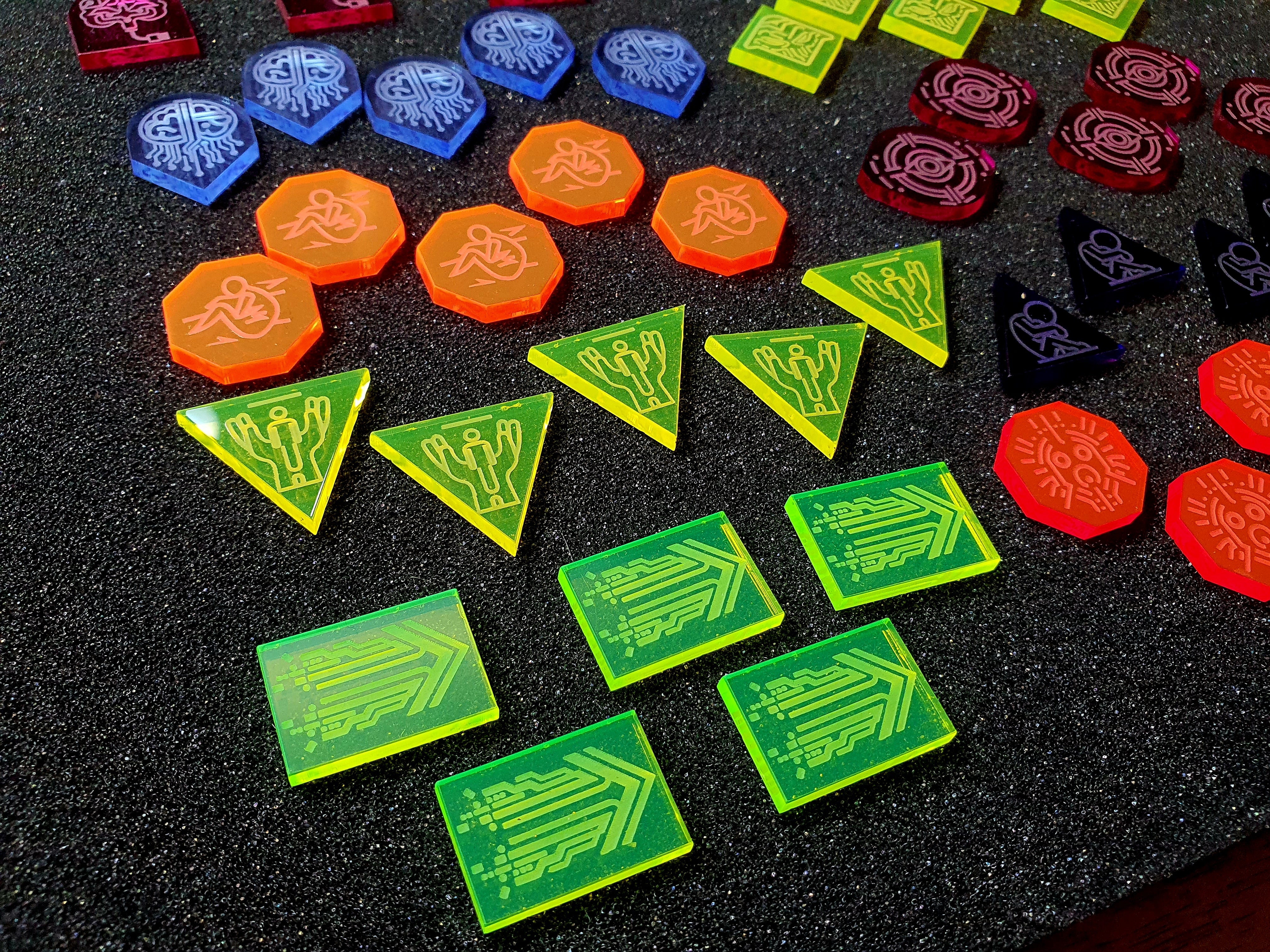 Acrylic Token Set (55) - designed for CodeBlade Laserforge Miniatures