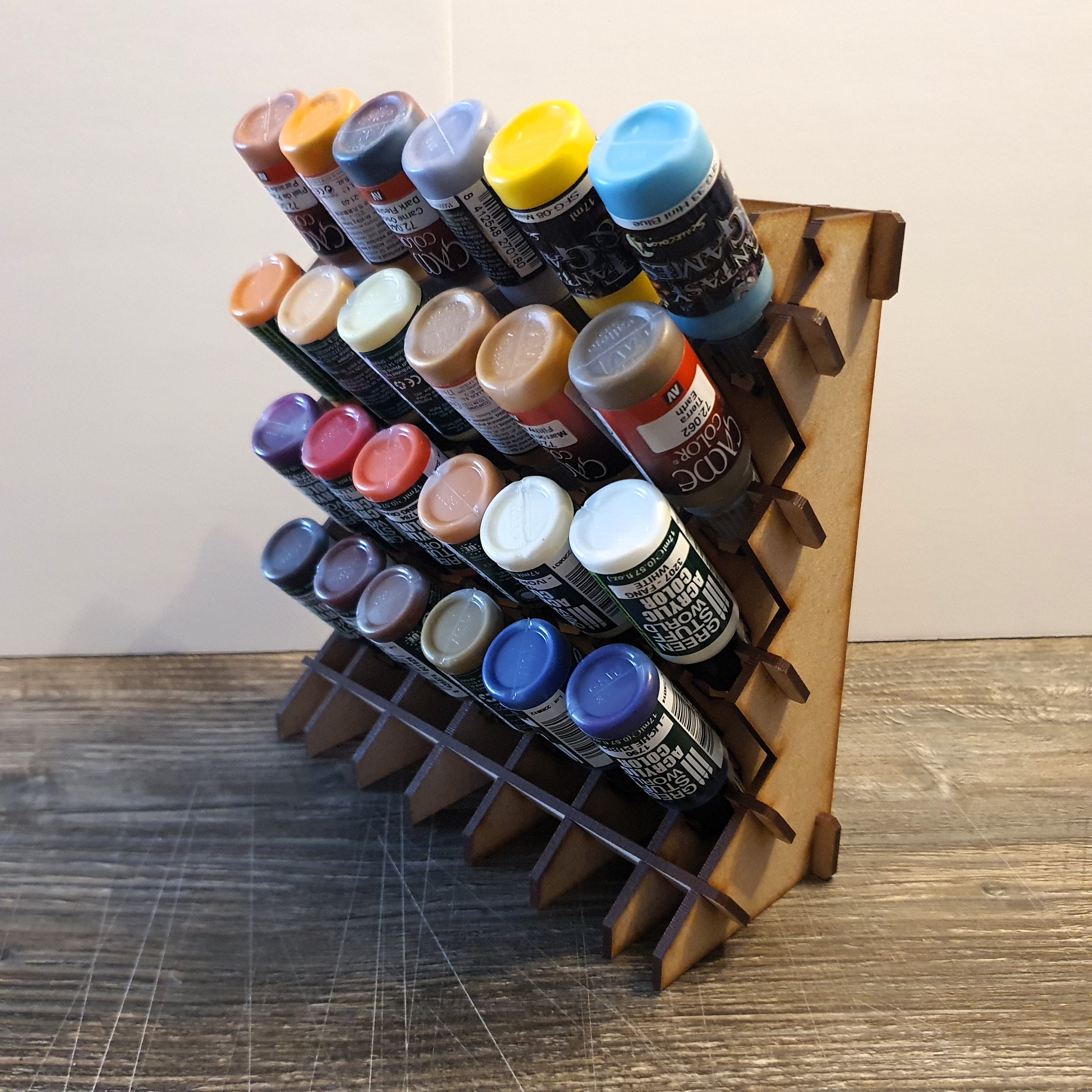 Vertical Paint Rack - Dropper Bottle Type - 24 Slots Unit 9