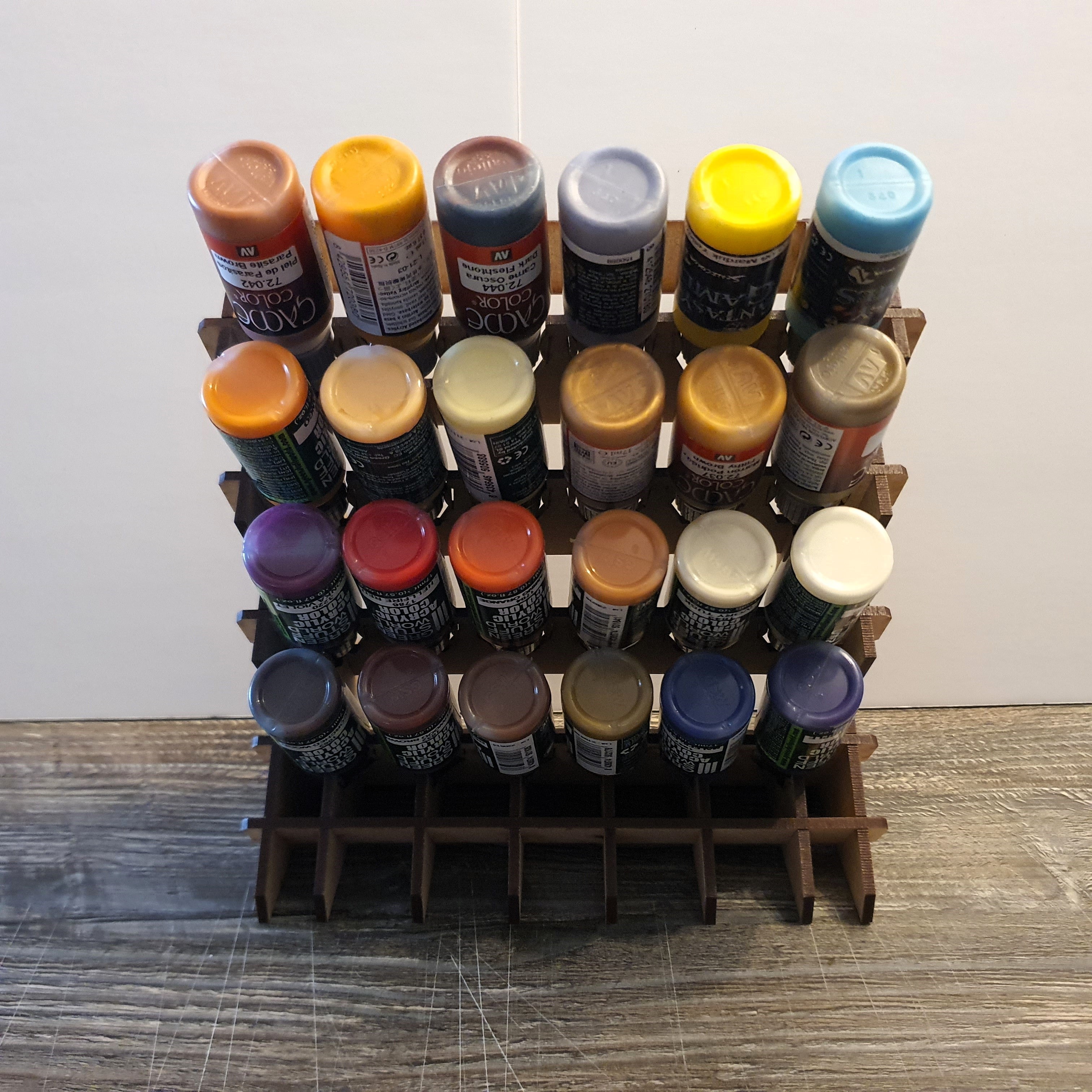 Vertical Paint Rack - Dropper Bottle Type - 24 Slots Unit 9