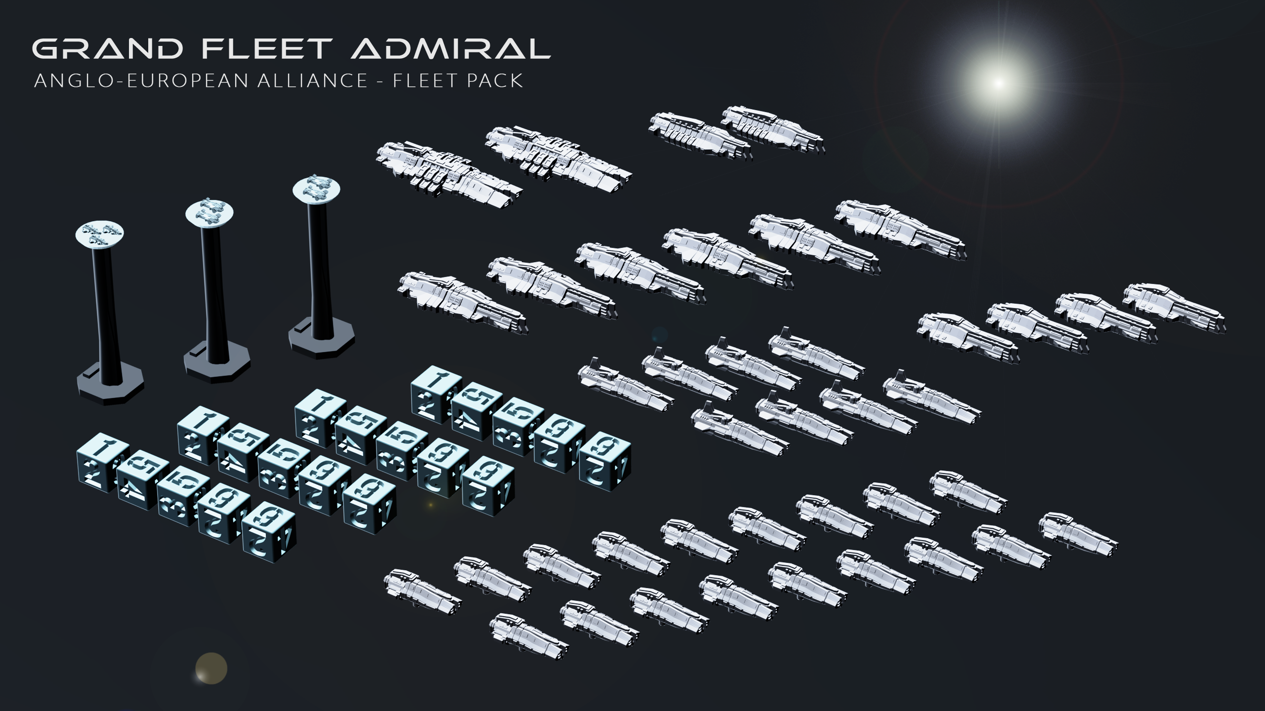 Anglo-European Alliance - 1000pt Starter Fleet Pack Grand Fleet Admiral