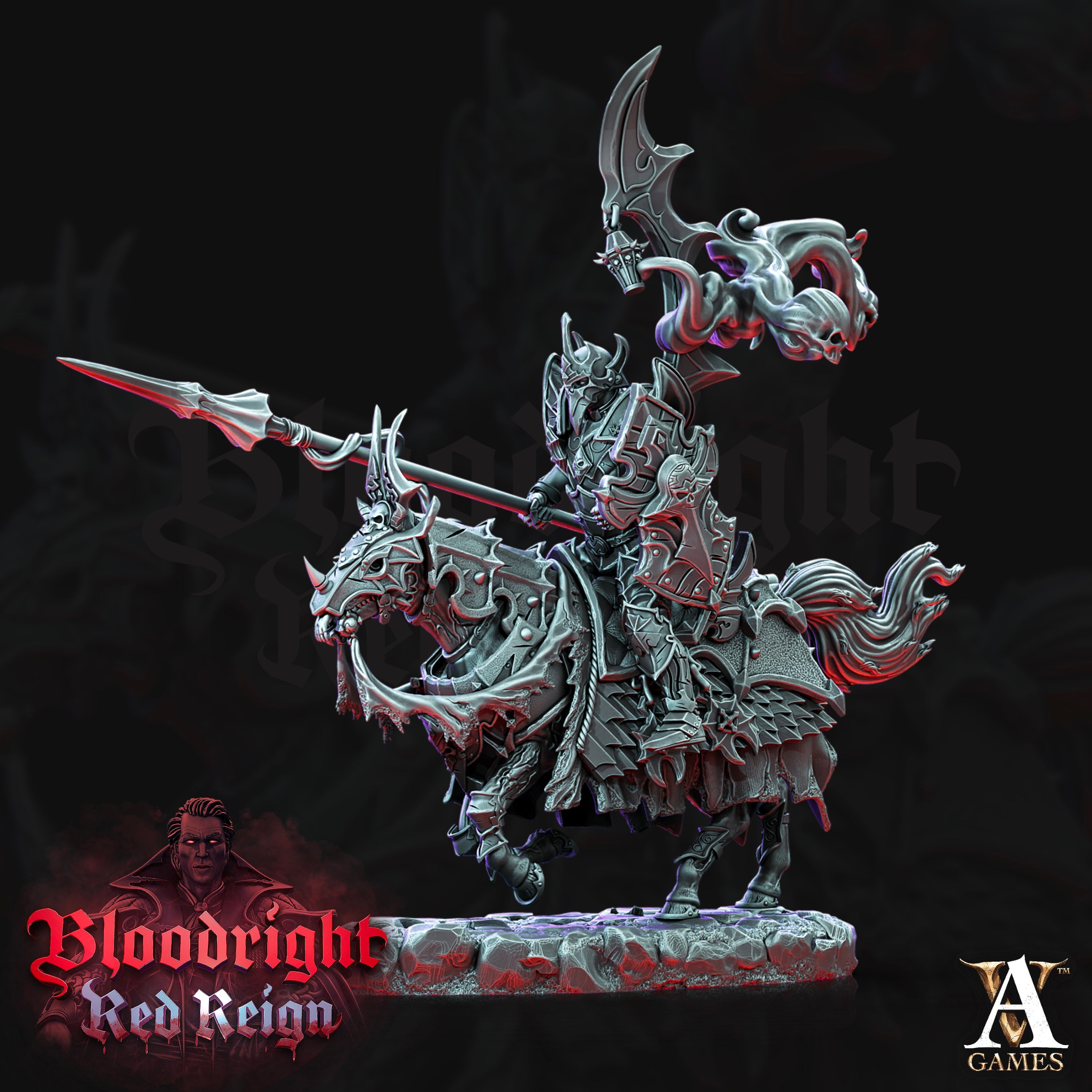 Dread Hussar Unit (4) - Bloodright Vampires Archvillain Games