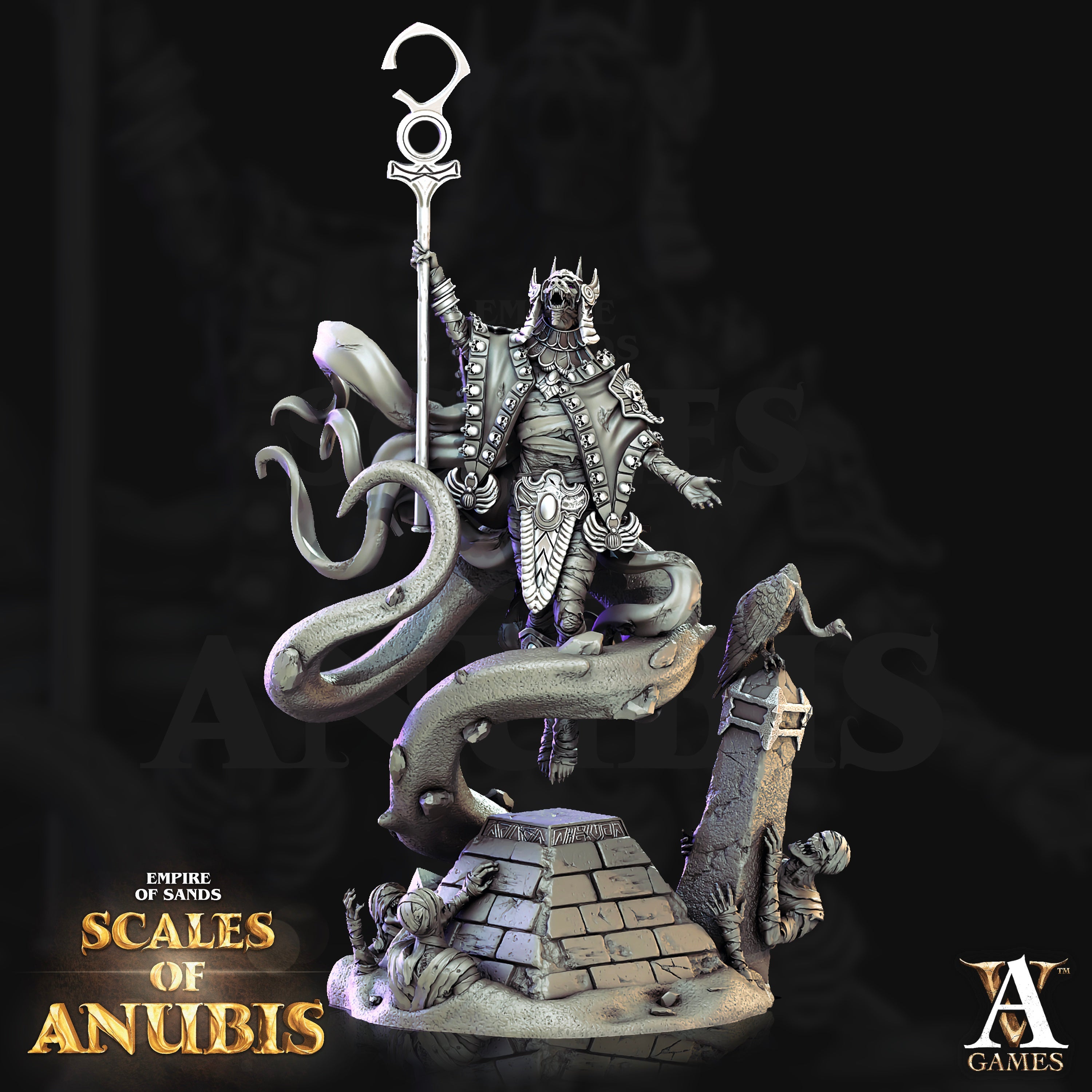 Anubian Priests Squad (4) - Ankh Overlords Archvillain Games