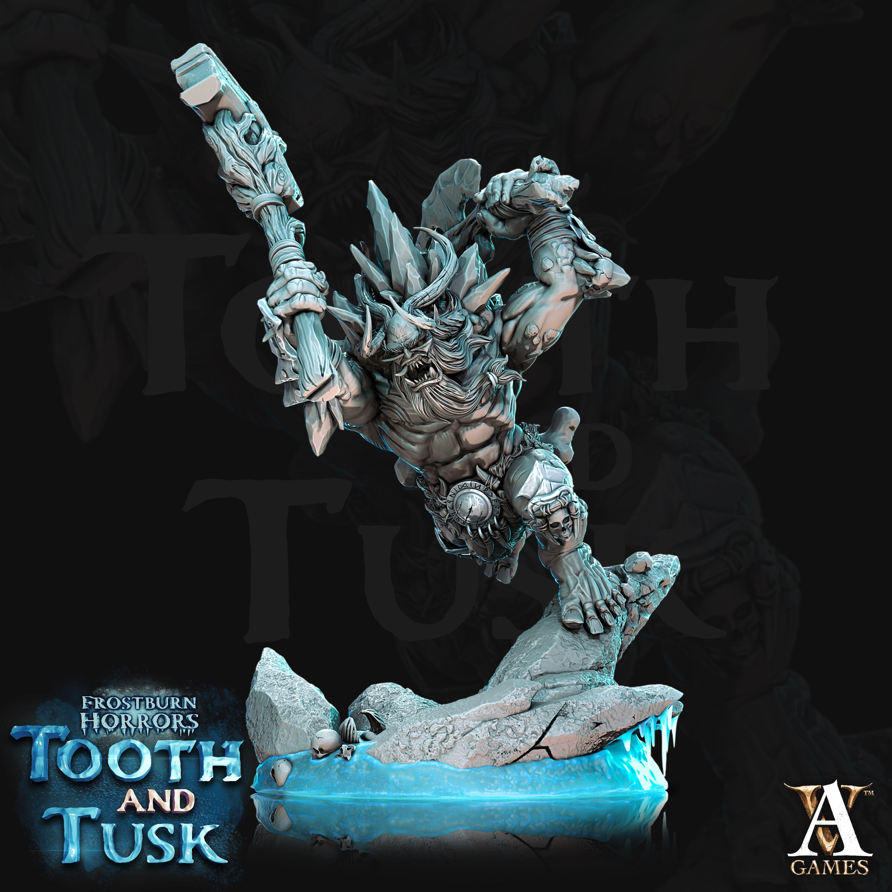 Ice Trolls Squad (4) - Frosthowl Horde Archvillain Games