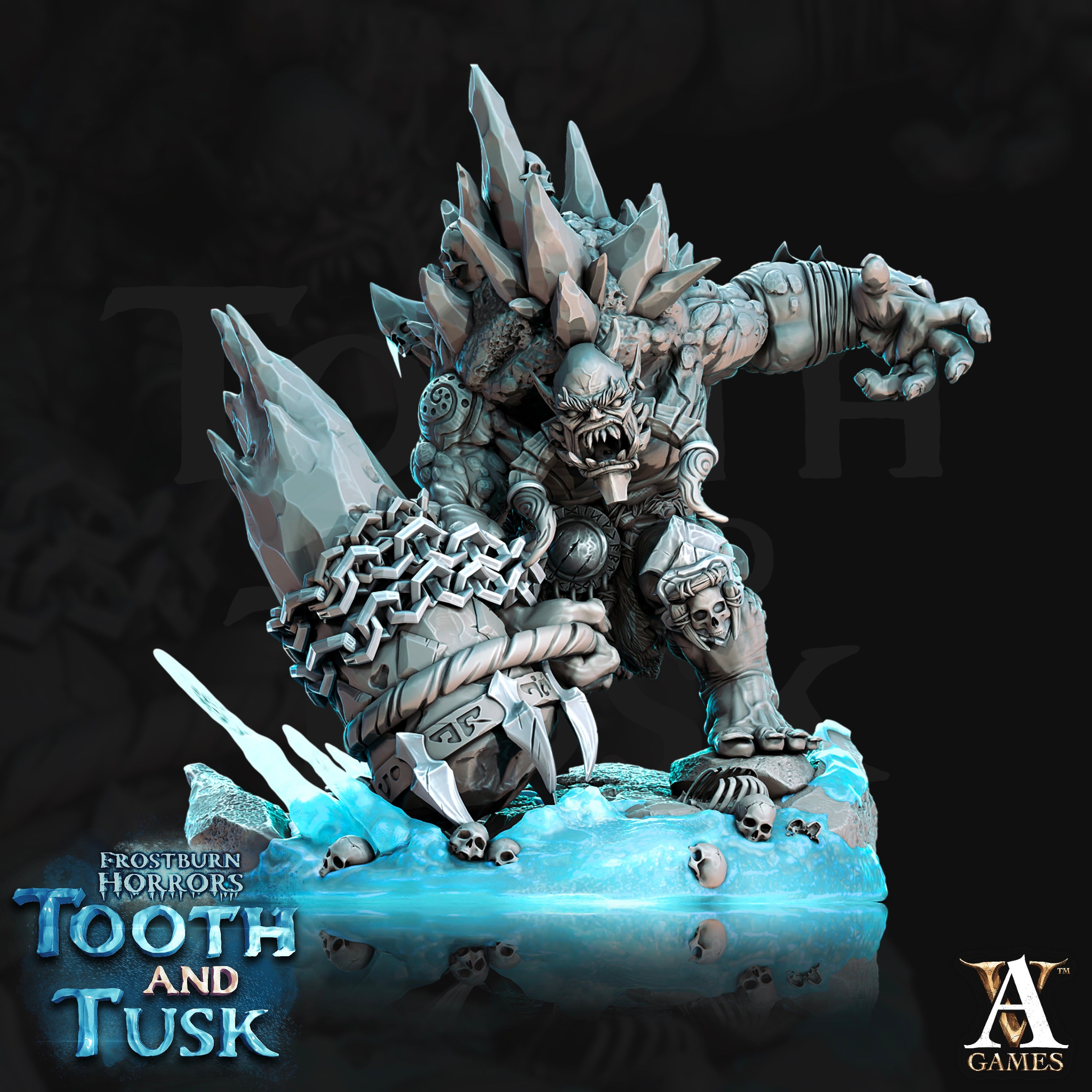 Ice Trolls Squad (4) - Frosthowl Horde Archvillain Games