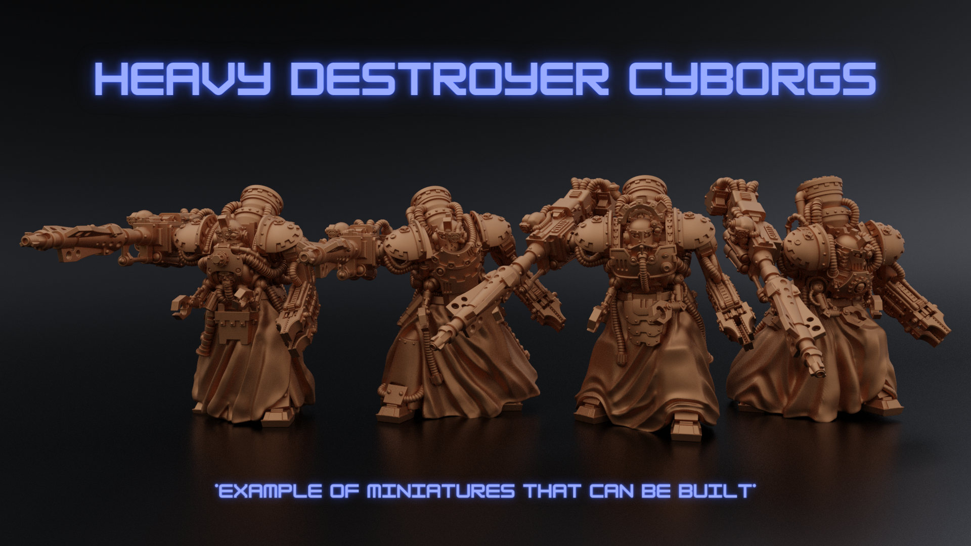 Heavy Cyborg Destroyer unit (3) Cyberbrush 3D Pulse