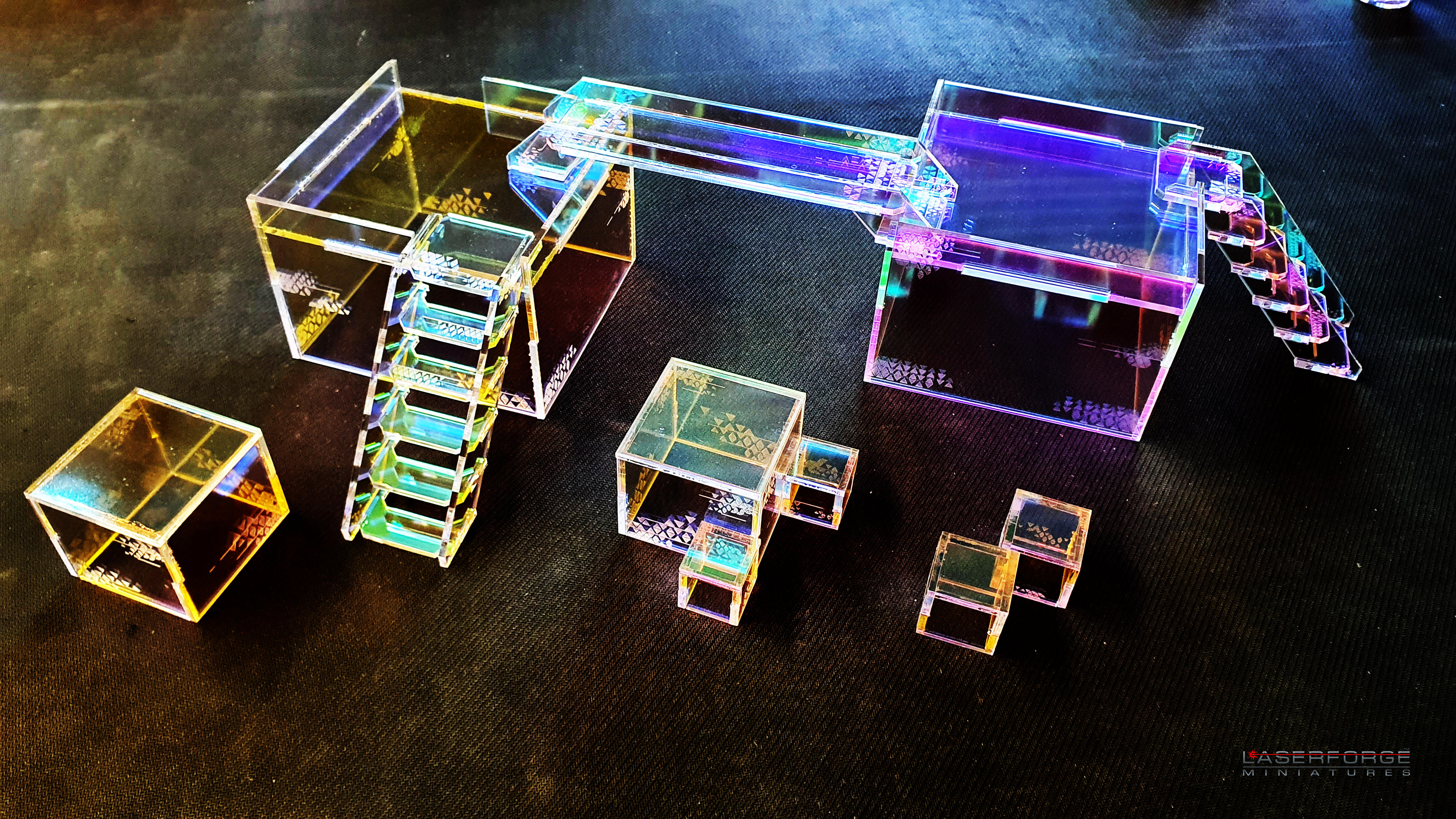 Holobox Modular Sci-Fi Terrain - Pack 3 Laserforge Miniatures