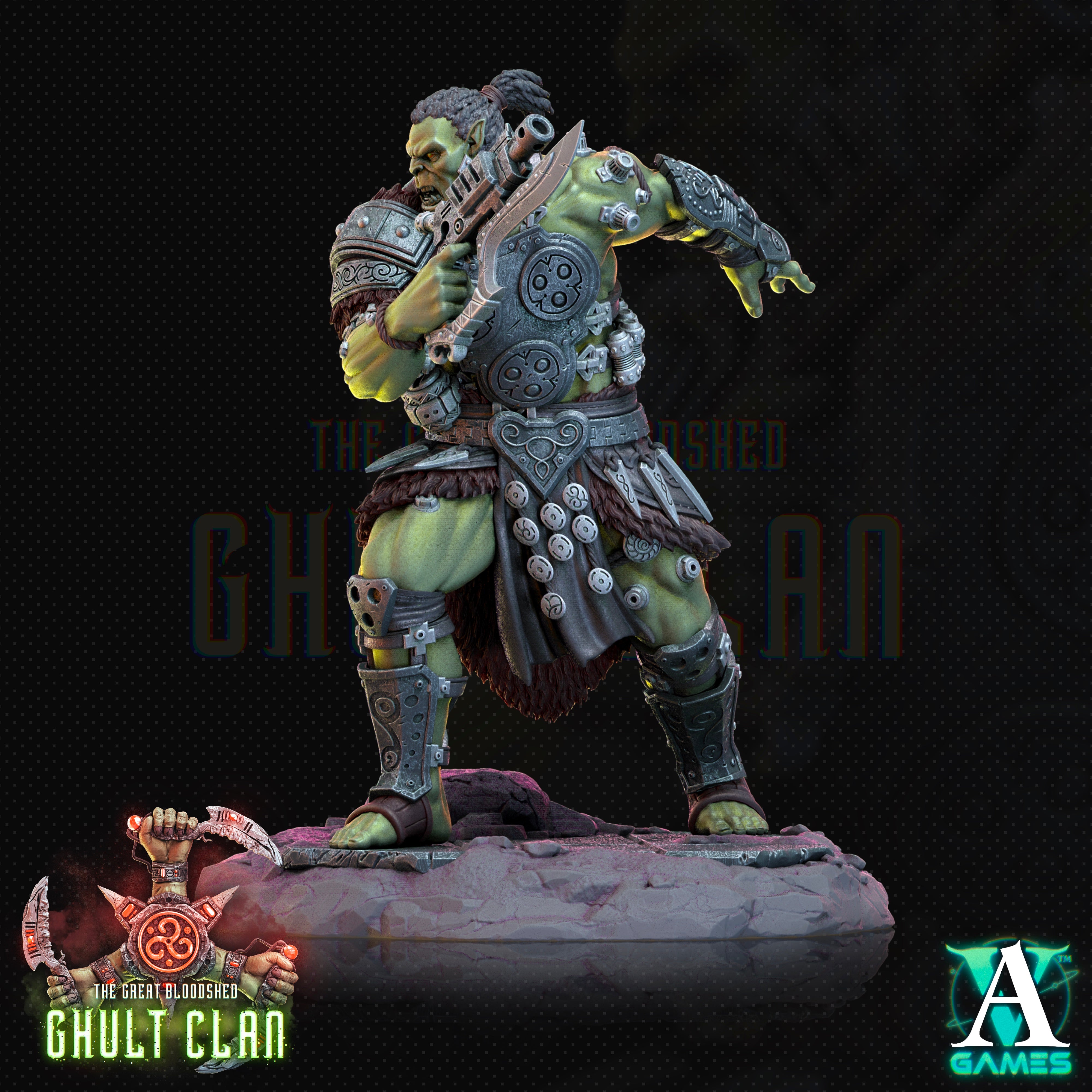 Ghult Berserker Squad (5) - Ghult Orcs Archvillain Games