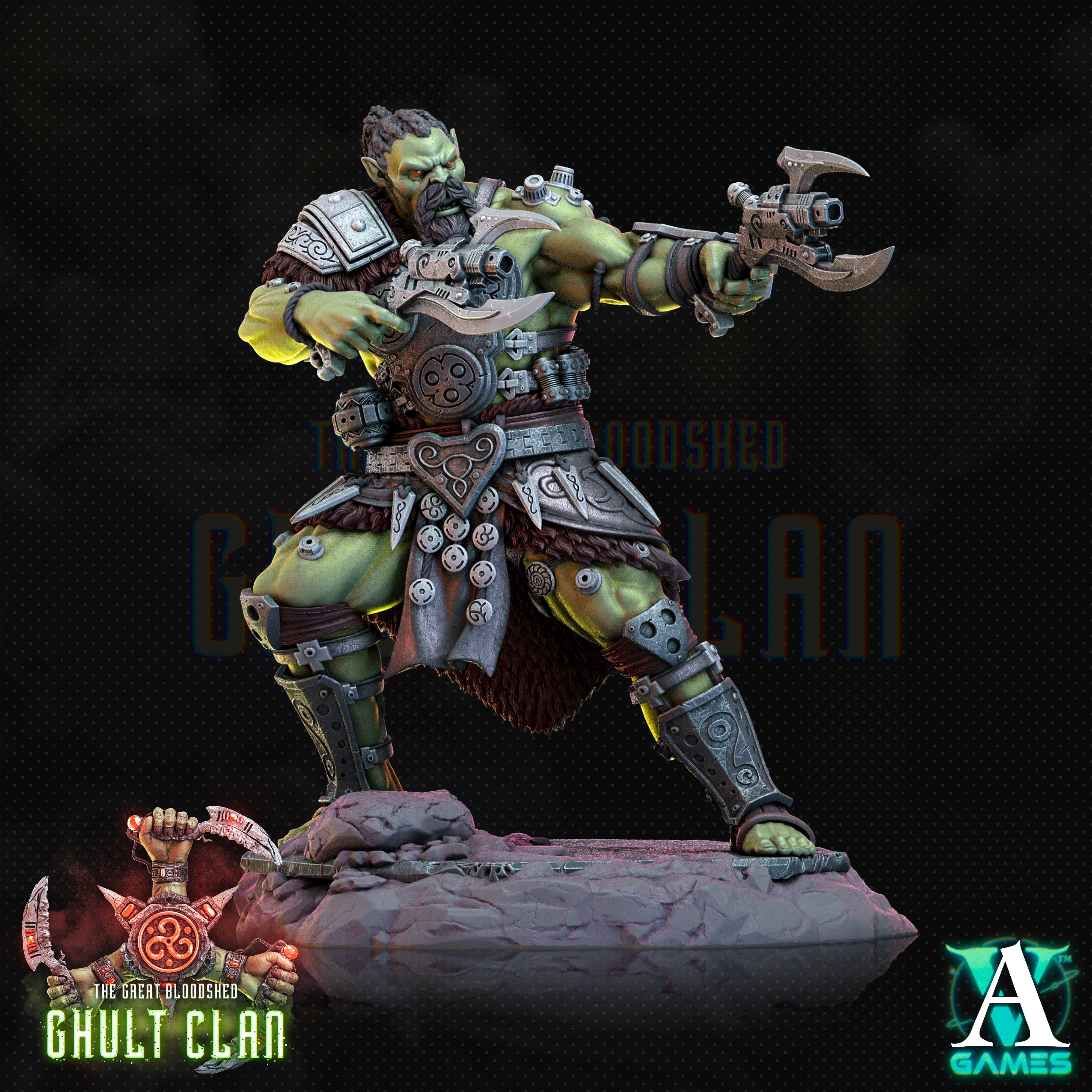 Ghult Berserker Squad (5) - Ghult Orcs Archvillain Games