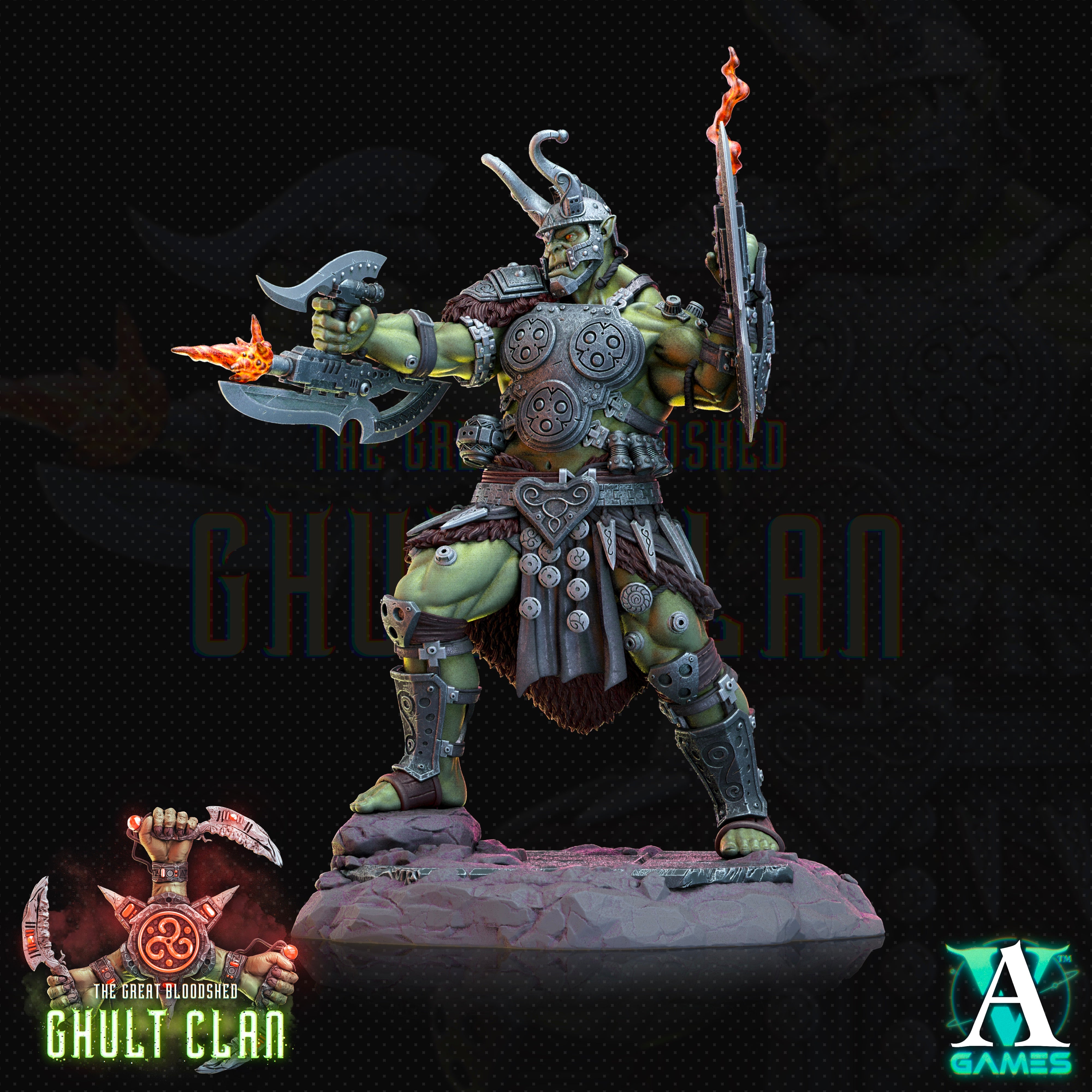 Ghult Berserker Squad (5) - Ghult Orcs Archvillain Games