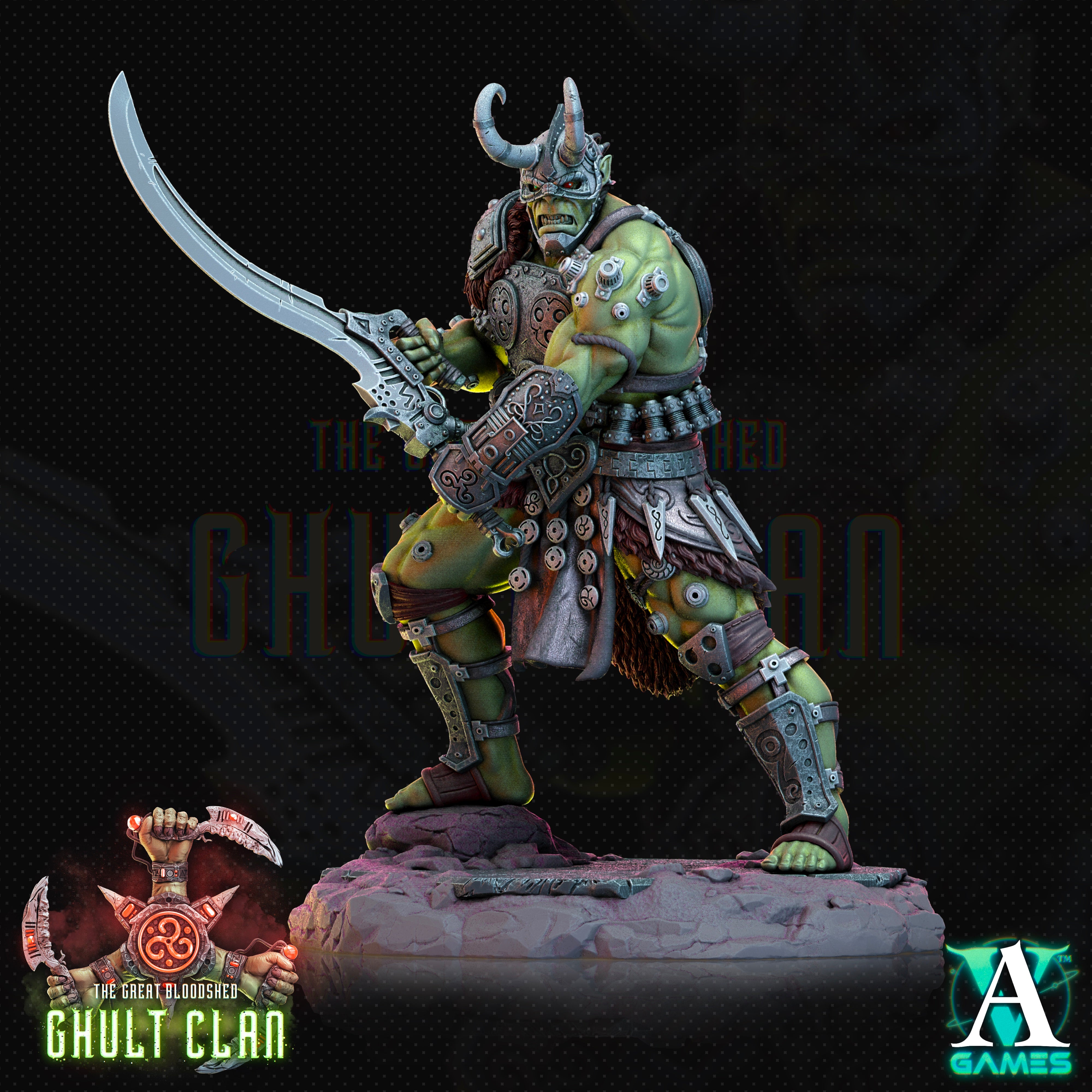 Ghult Berserker Squad (5) - Ghult Orcs Archvillain Games