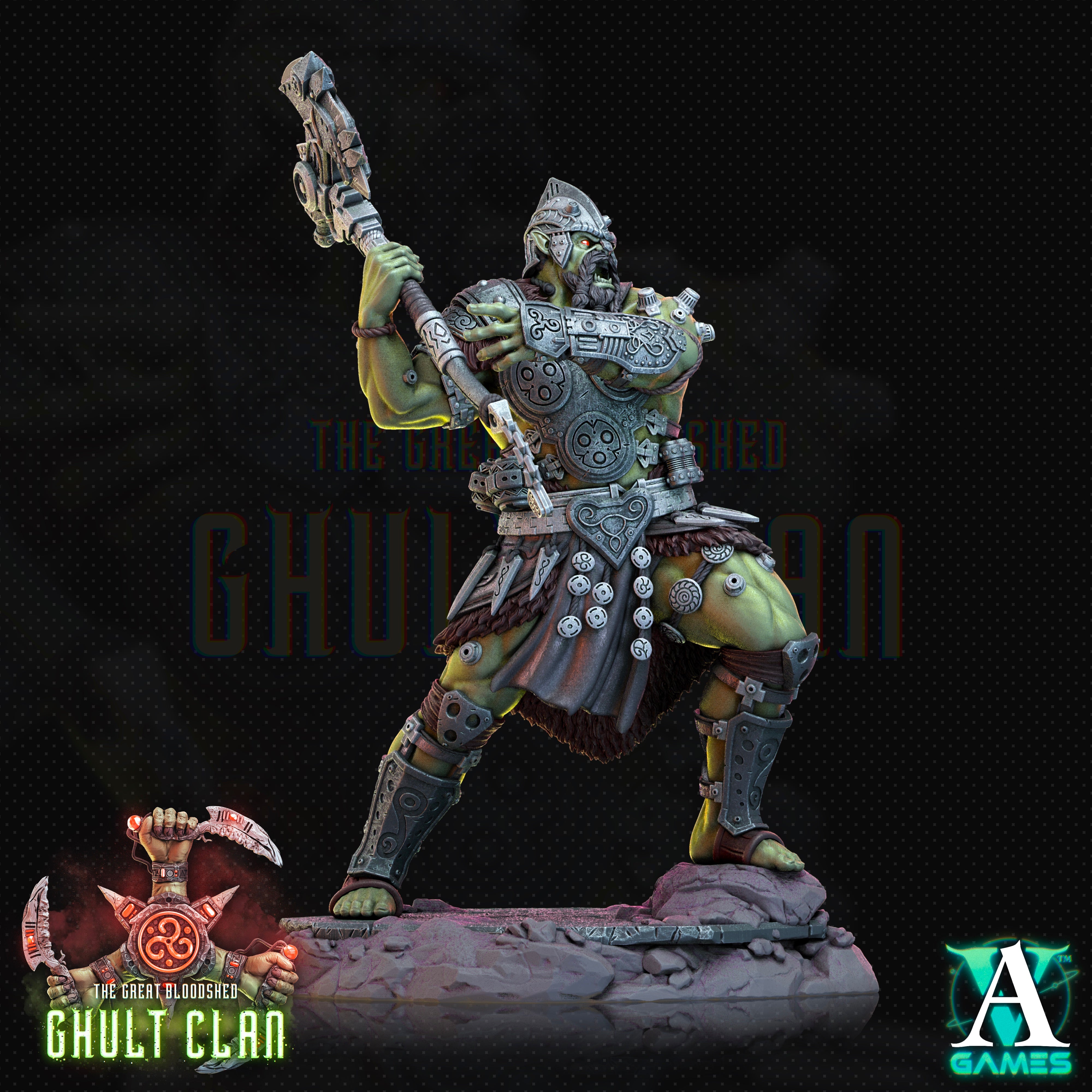 Ghult Berserker Squad (5) - Ghult Orcs Archvillain Games