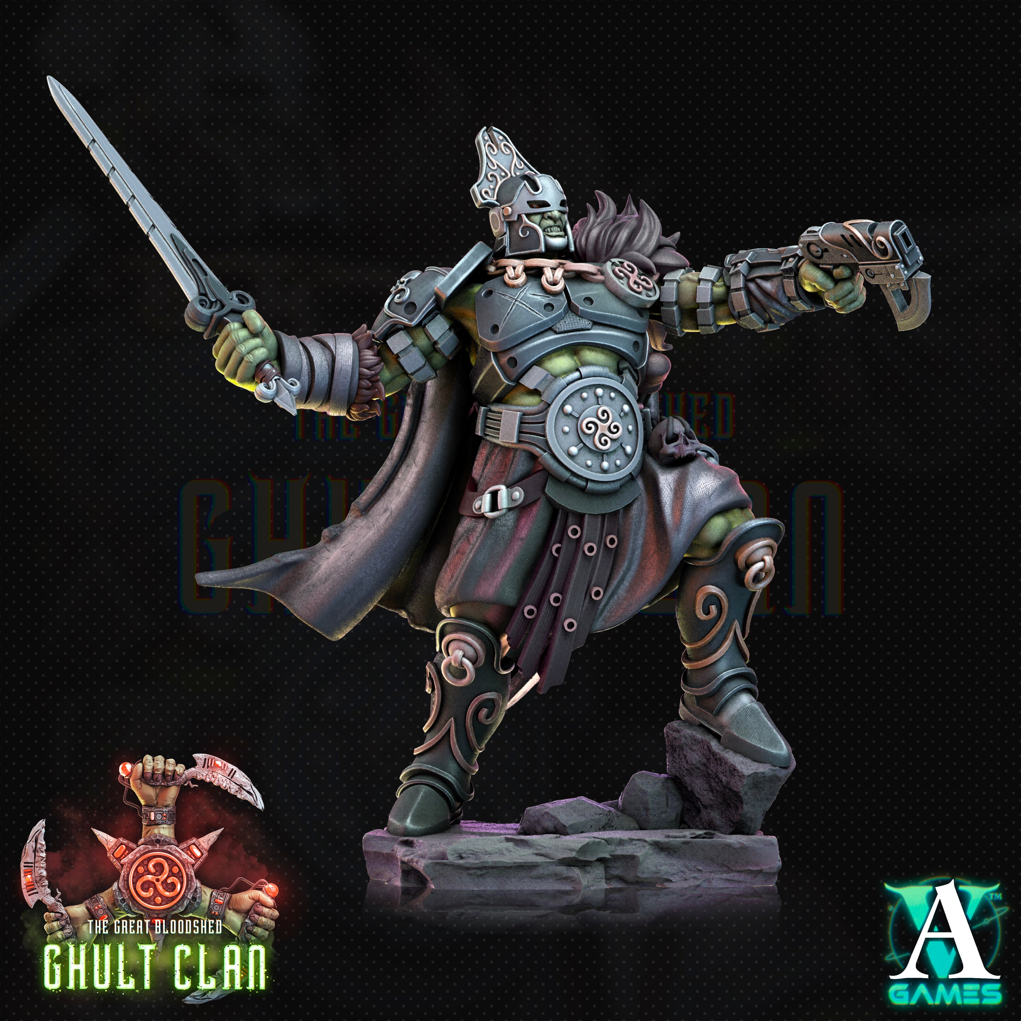 Ghult Kern Squad (5) - Ghult Orcs Archvillain Games