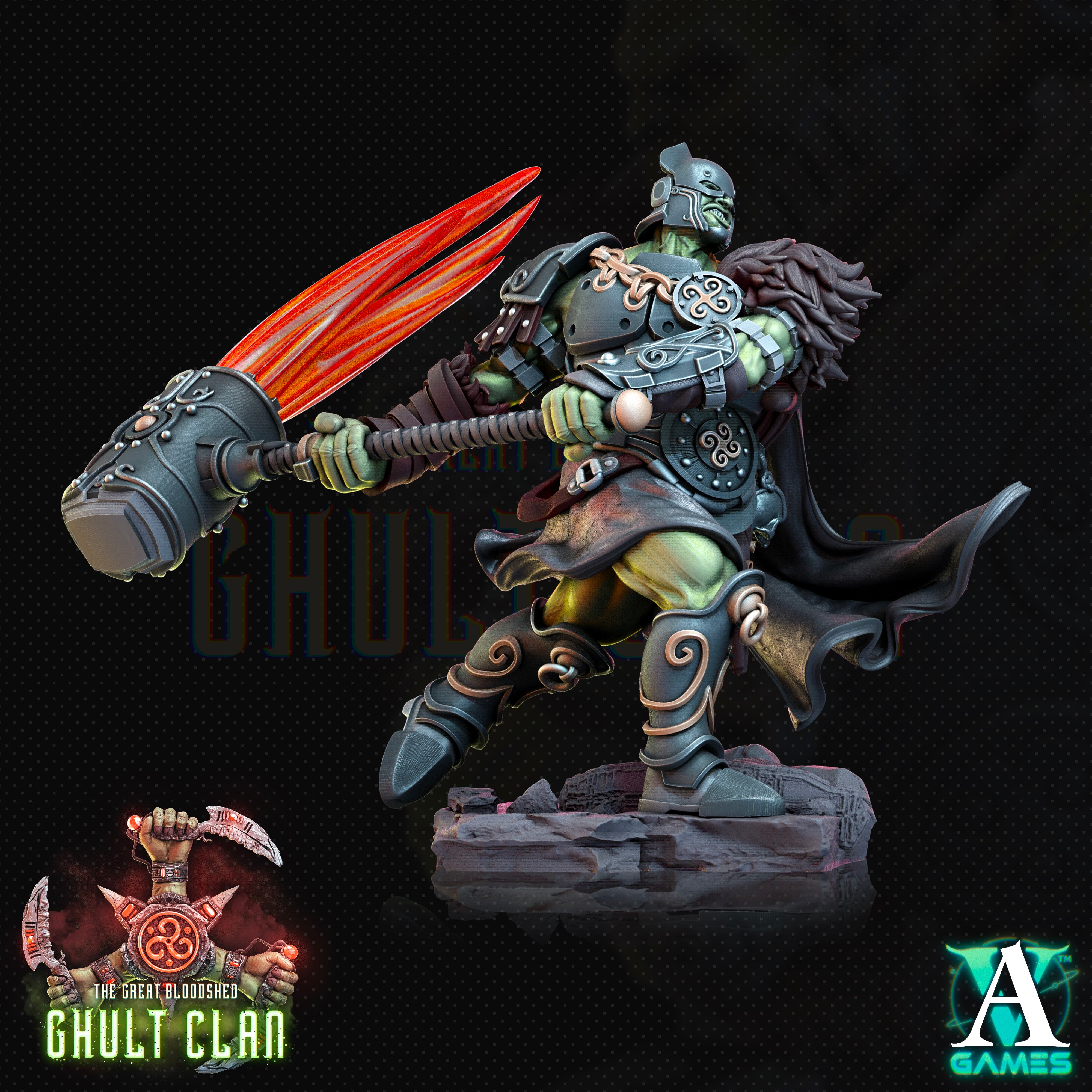 Ghult Kern Squad (5) - Ghult Orcs Archvillain Games