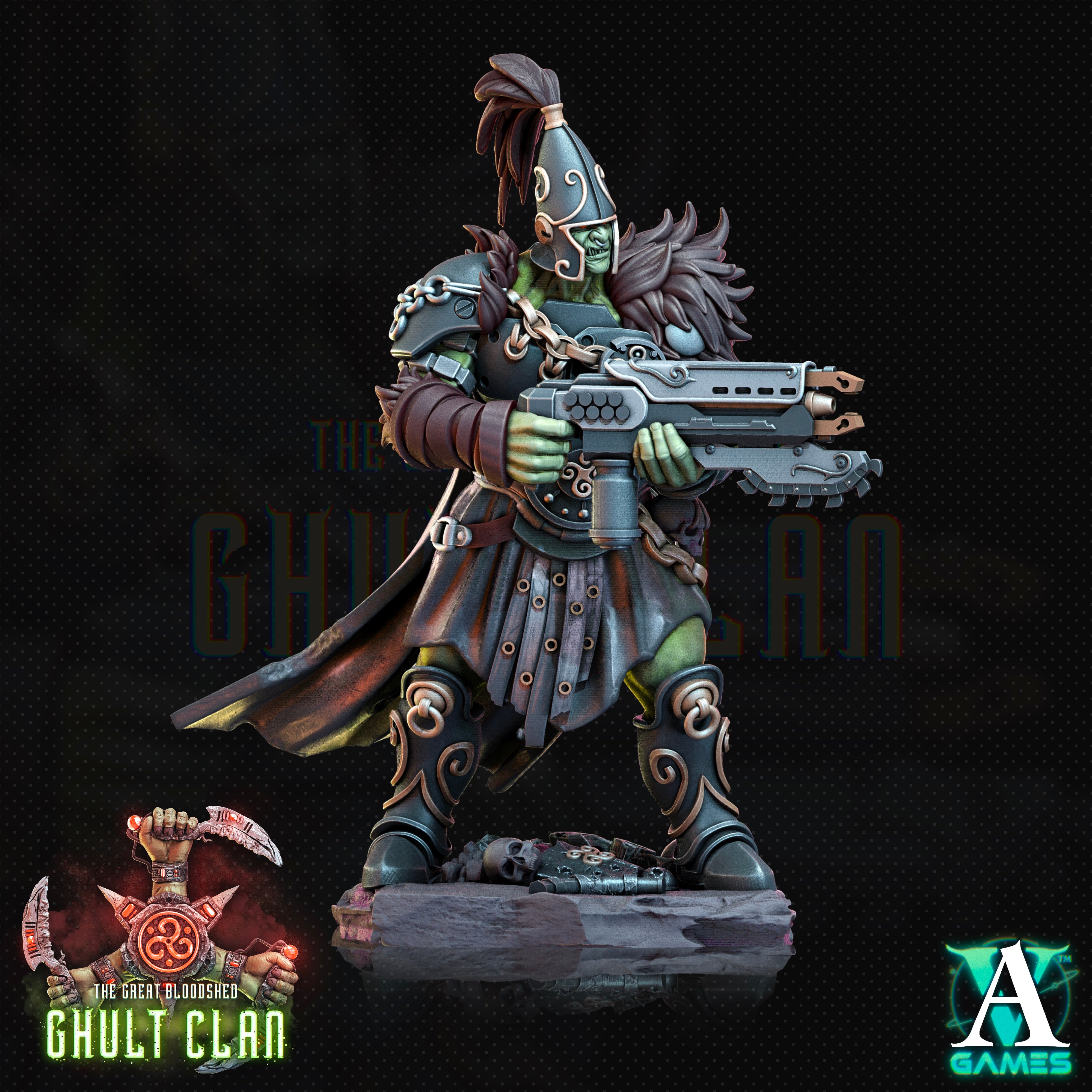 Ghult Kern Squad (5) - Ghult Orcs Archvillain Games