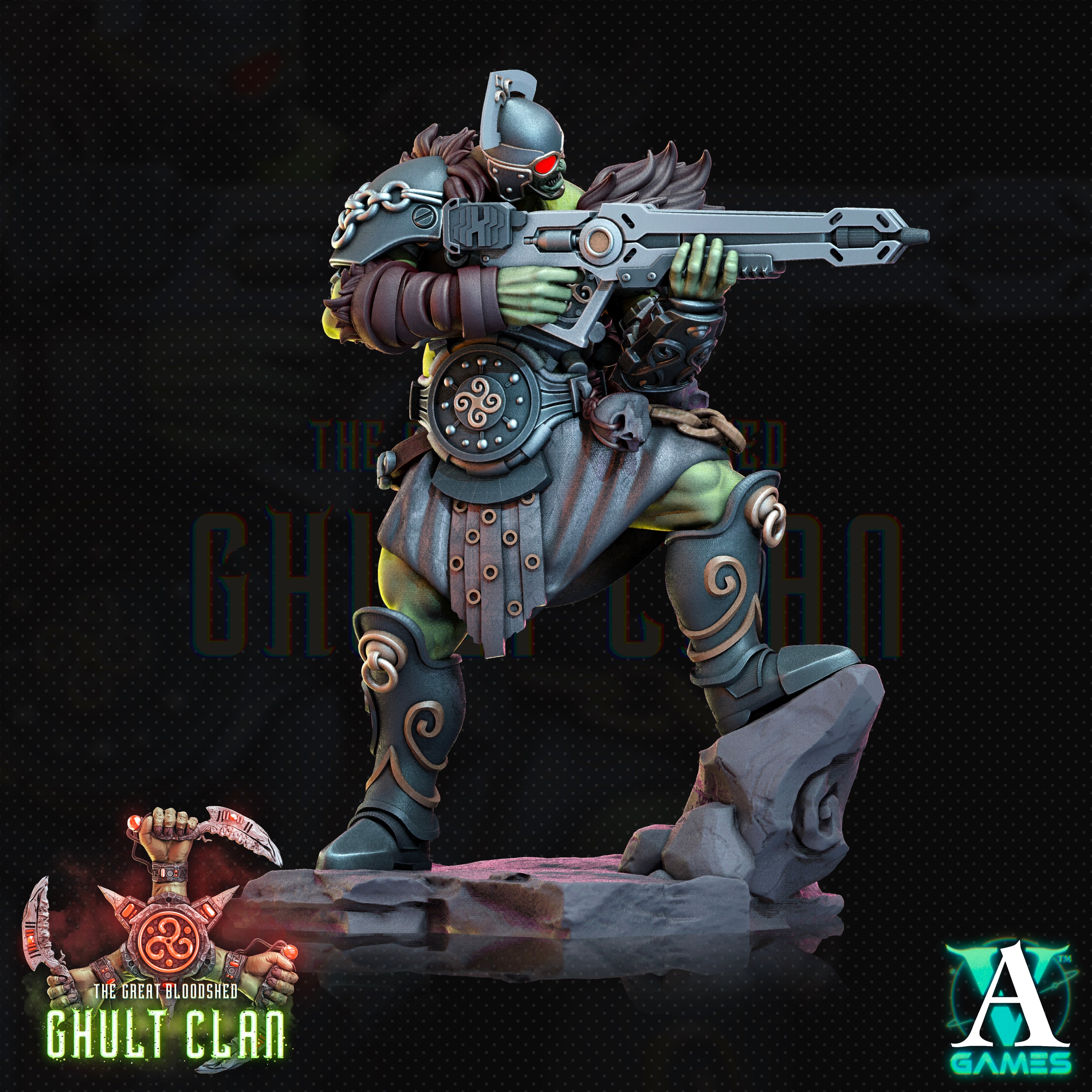 Ghult Kern Squad (5) - Ghult Orcs Archvillain Games