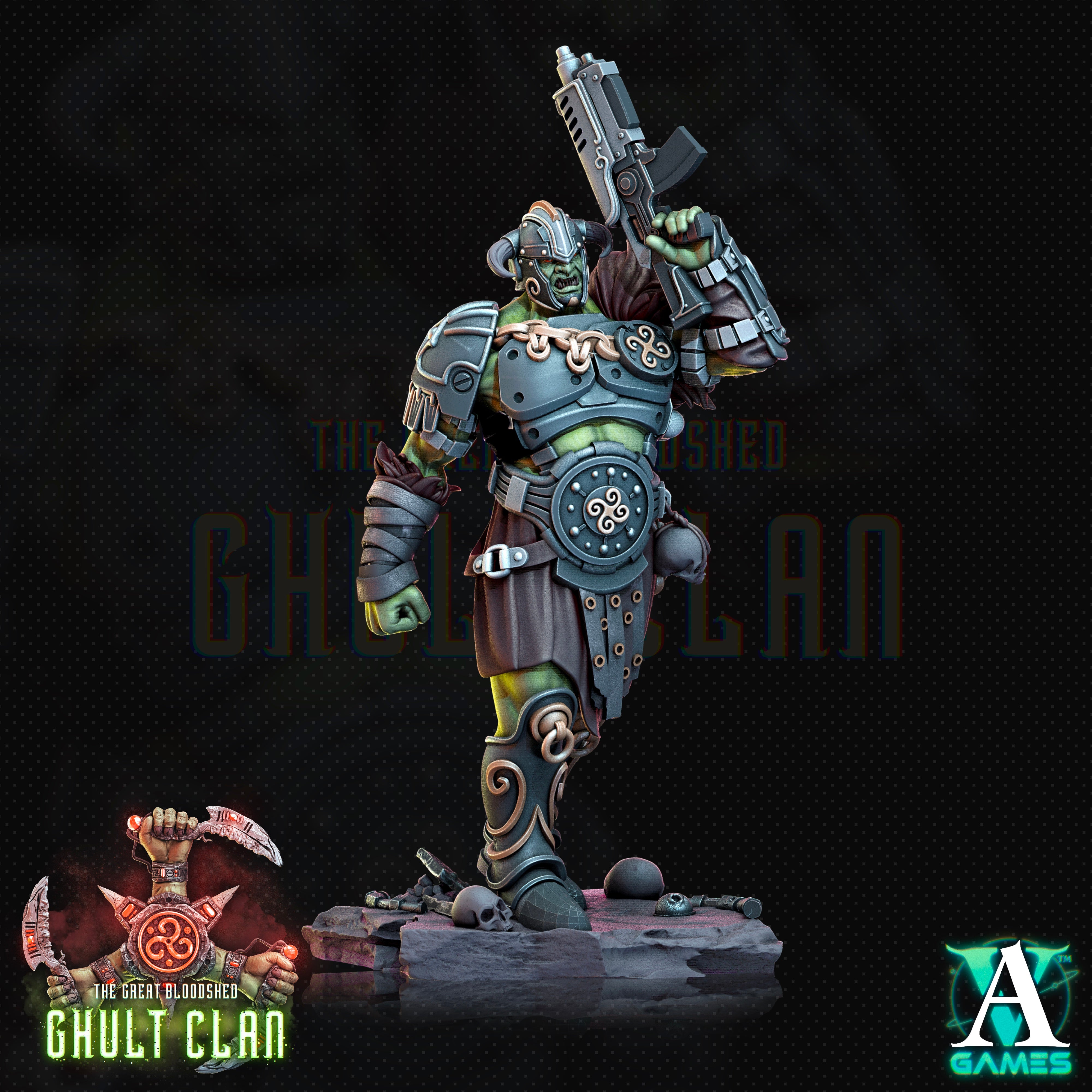 Ghult Kern Squad (5) - Ghult Orcs Archvillain Games