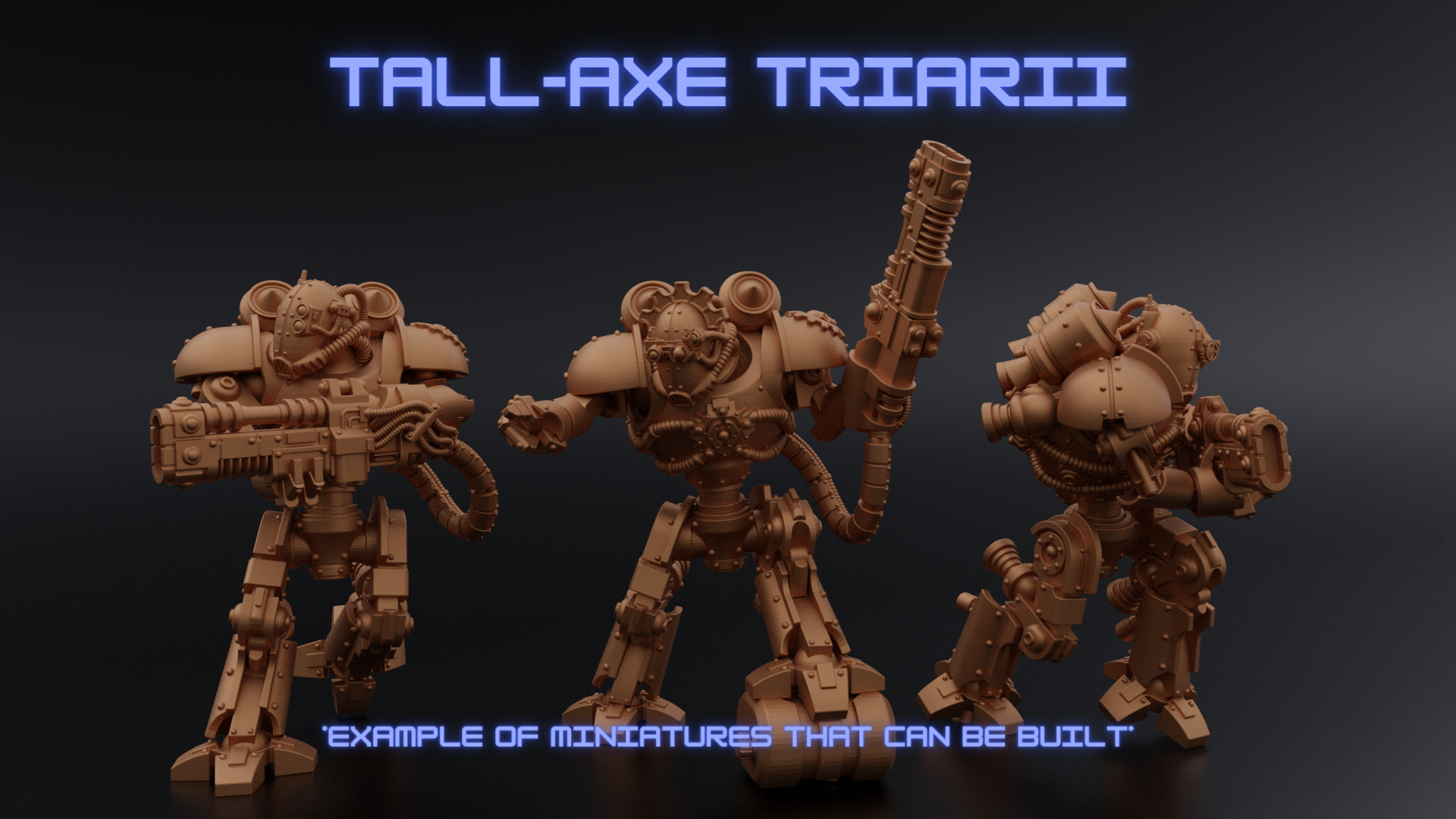 TallAxe Triarii Cyborg Infantry unit (3) Realm of Gears