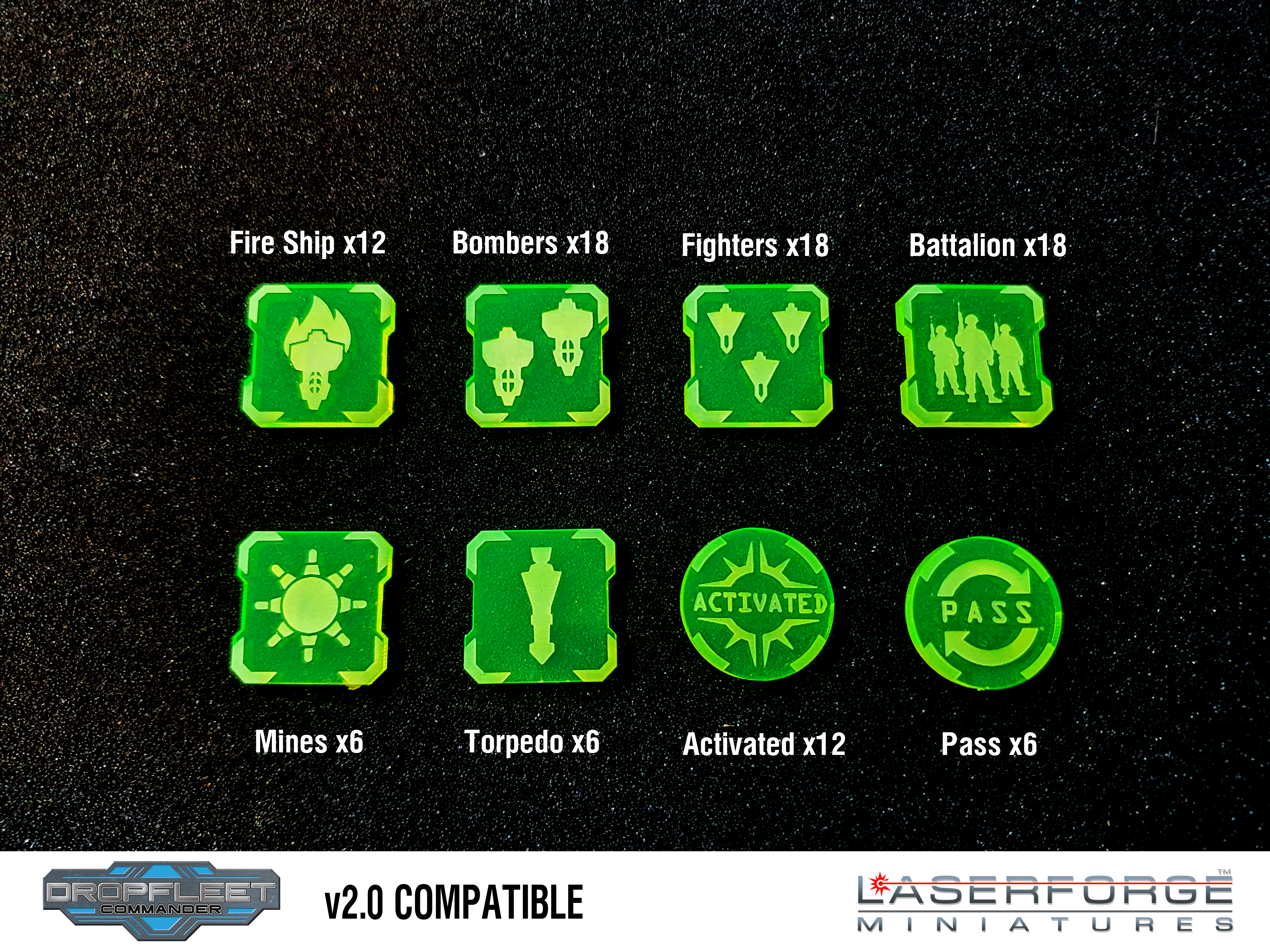 Dropfleet Commander 2.0 - Assets Token Pack () Laserforge Miniatures