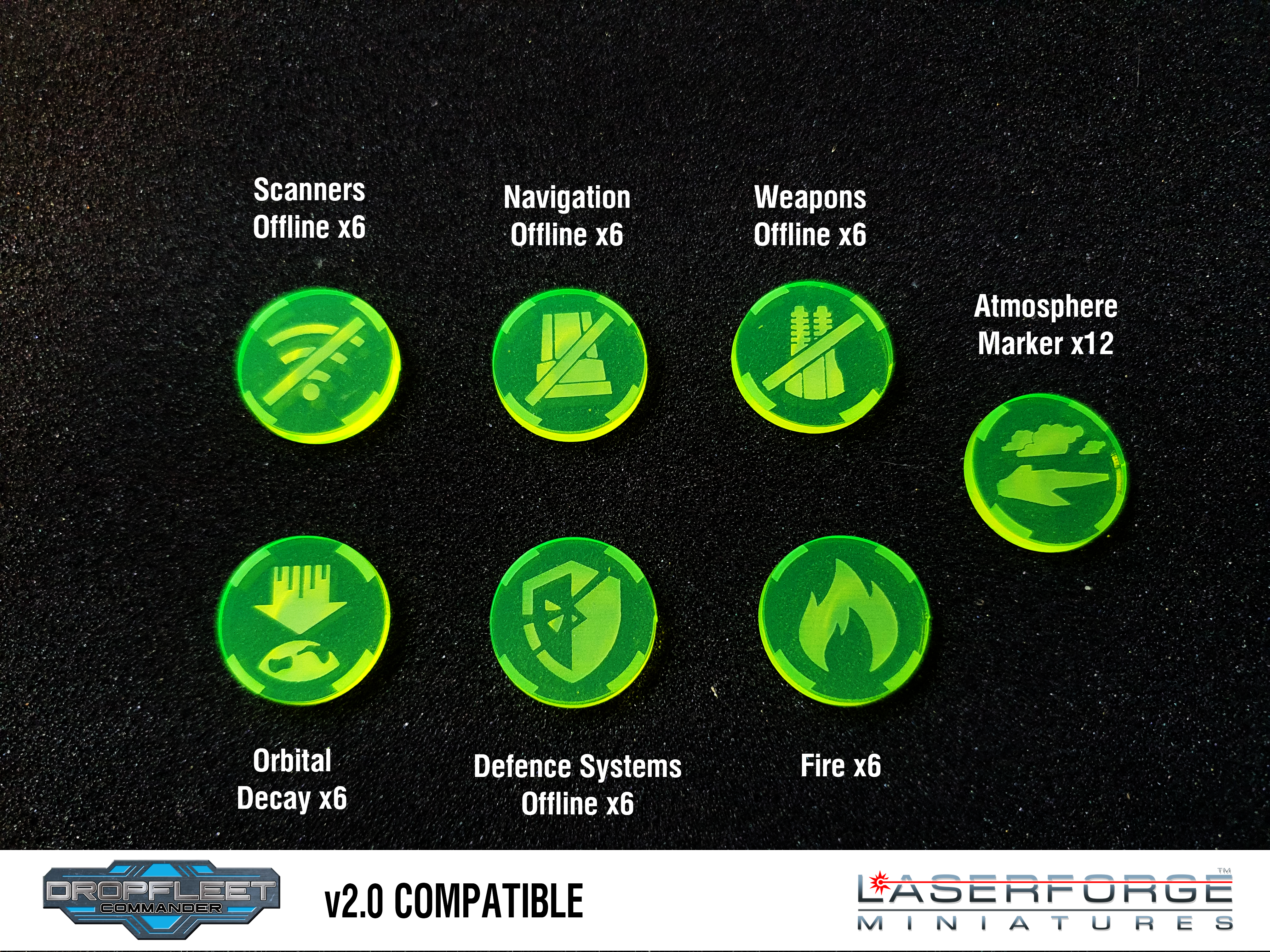 Dropfleet Commander - Critical Damage Token Pack Laserforge Miniatures